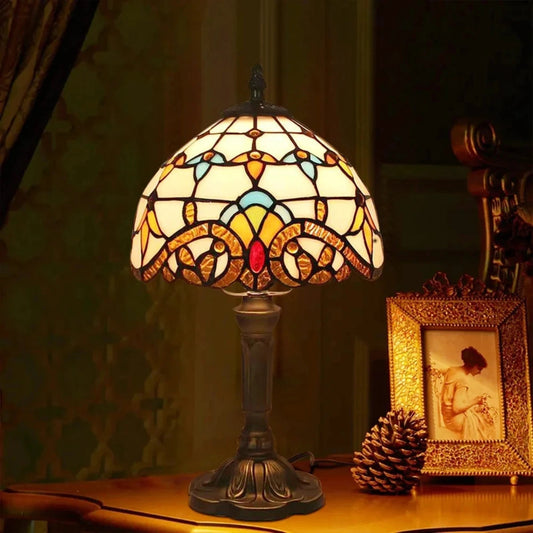Antique Stained Glass Lamp for Timeless Elegance and Warm Glow Baroque NaLani