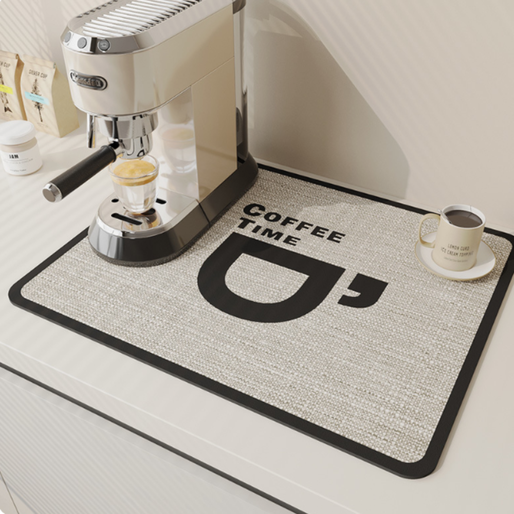 AquaMat - Fast Drying Antislip Kitchen Mat Coffee time NALANI