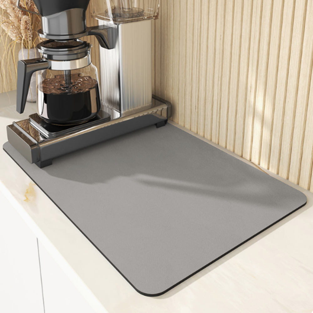 AquaMat - Fast Drying Antislip Kitchen Mat Light gray NALANI