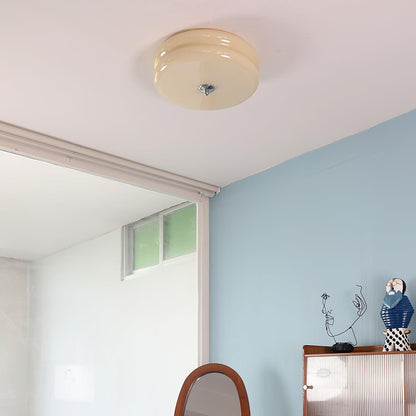 Art Deco Vintage Ceiling Light With White Glass Shade NALANI