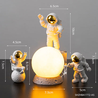 Astronaut Team and Moon Decor Set for Kids Bedroom and Playroom NALANI
