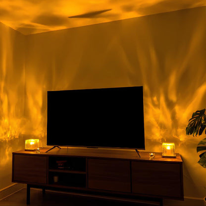 Aurora Borealis Cube Lamp with Prism Light Display for Home Decor NALANI