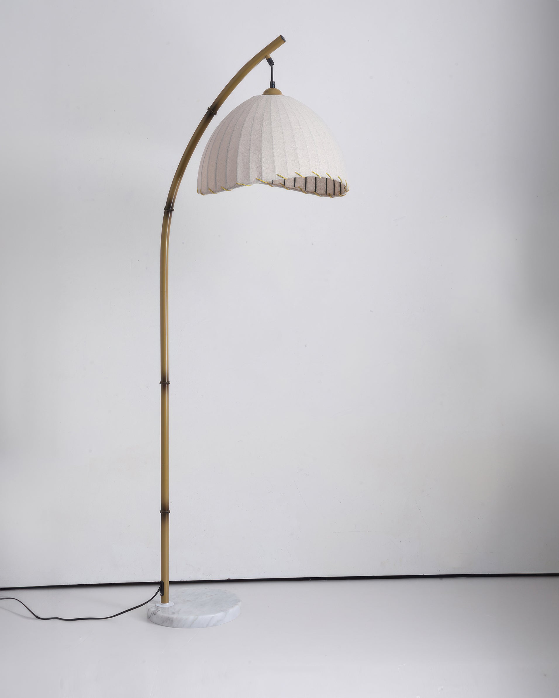 Bamboo Floor Lamp With Fabric Shade For Serene Zen Ambience NALANI