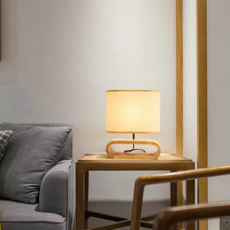 Bamboo Table Lamp With Japanese Inspired Design NALANI