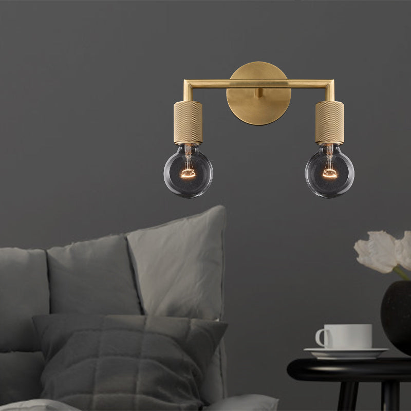 Bare Bulb Metal Wall Sconce Square Arm One Light Indoor NALANI