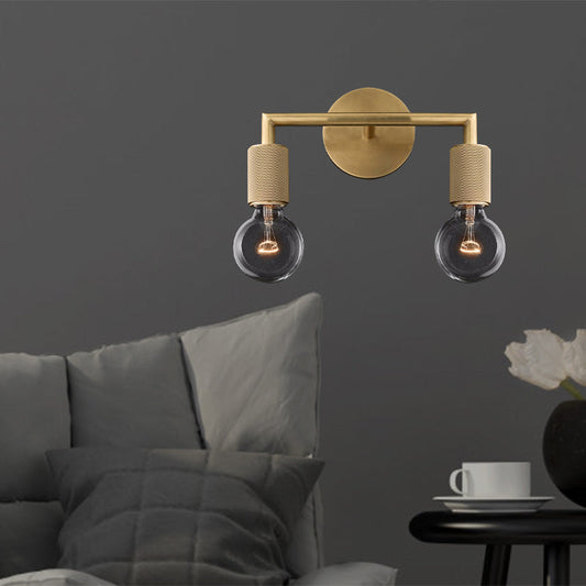 Bare Bulb Metal Wall Sconce Square Arm One Light Indoor NALANI