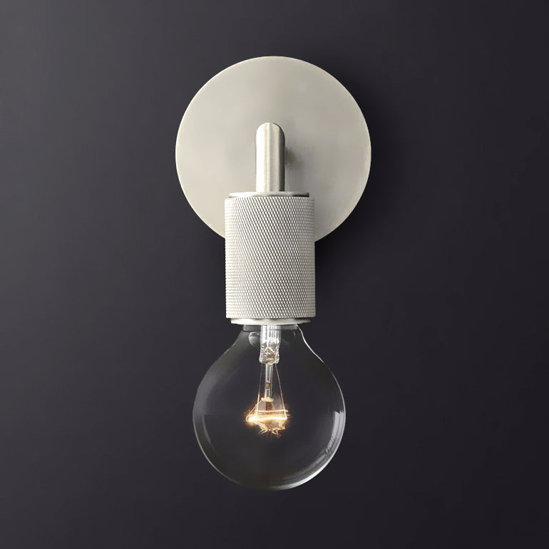 Bare Bulb Metal Wall Sconce Square Arm One Light Indoor 1.0 Chrome NALANI