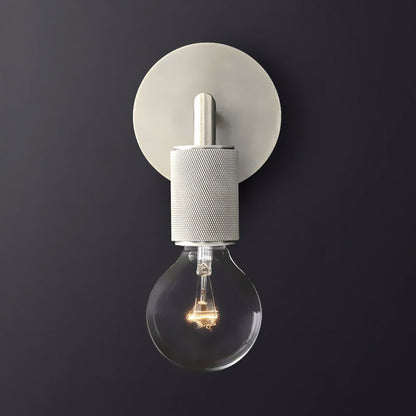 Bare Bulb Metal Wall Sconce Square Arm One Light Indoor 1.0 Chrome NALANI