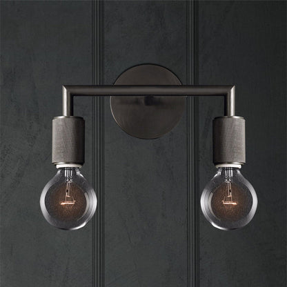 Bare Bulb Metal Wall Sconce Square Arm One Light Indoor 2.0 Black NALANI
