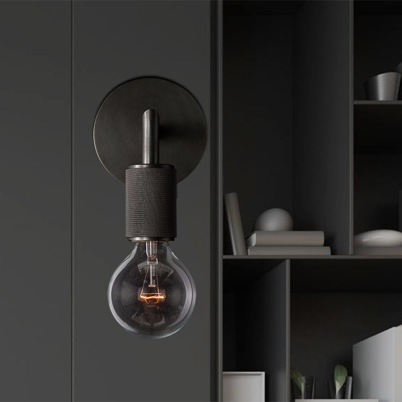 Bare Bulb Metal Wall Sconce Square Arm One Light Indoor NALANI