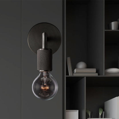 Bare Bulb Metal Wall Sconce Square Arm One Light Indoor NALANI