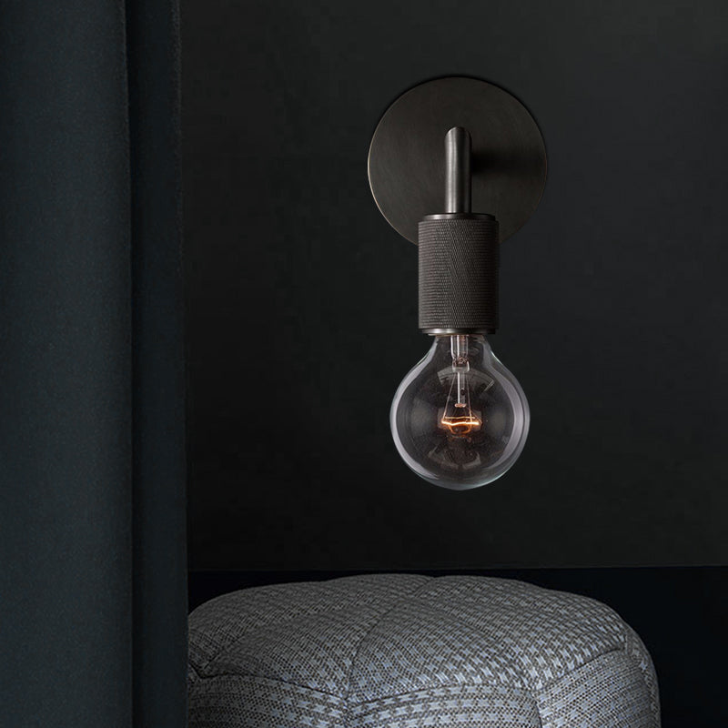 Bare Bulb Metal Wall Sconce Square Arm One Light Indoor NALANI