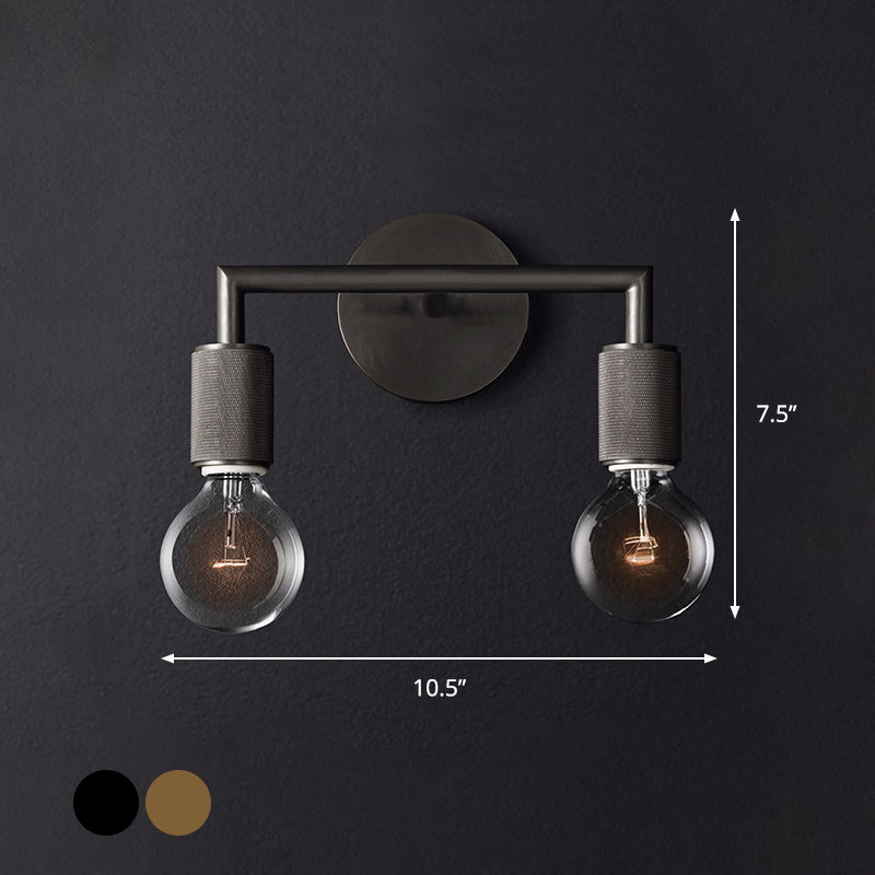 Bare Bulb Metal Wall Sconce Square Arm One Light Indoor NALANI