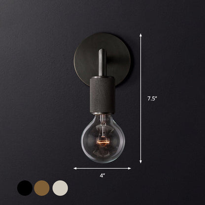 Bare Bulb Metal Wall Sconce Square Arm One Light Indoor NALANI