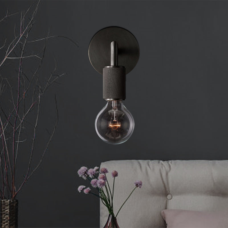 Bare Bulb Metal Wall Sconce Square Arm One Light Indoor NALANI