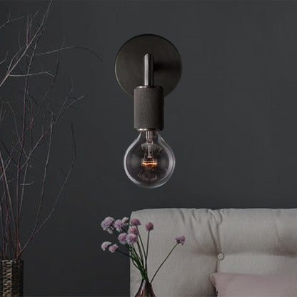 Bare Bulb Metal Wall Sconce Square Arm One Light Indoor NALANI