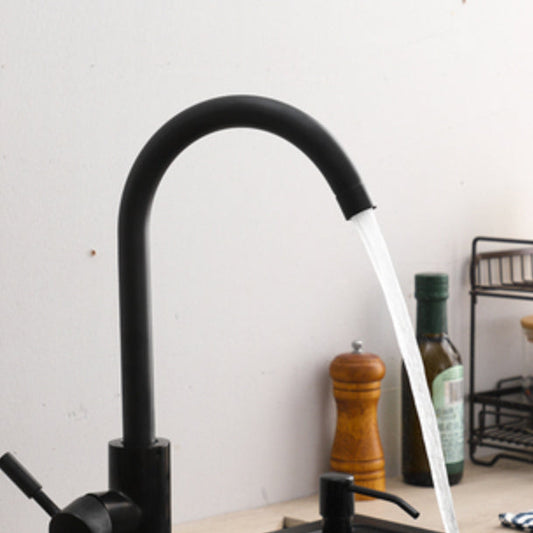 Black 1 Handle Bar Kitchen Faucet With Supply Lines NALANI