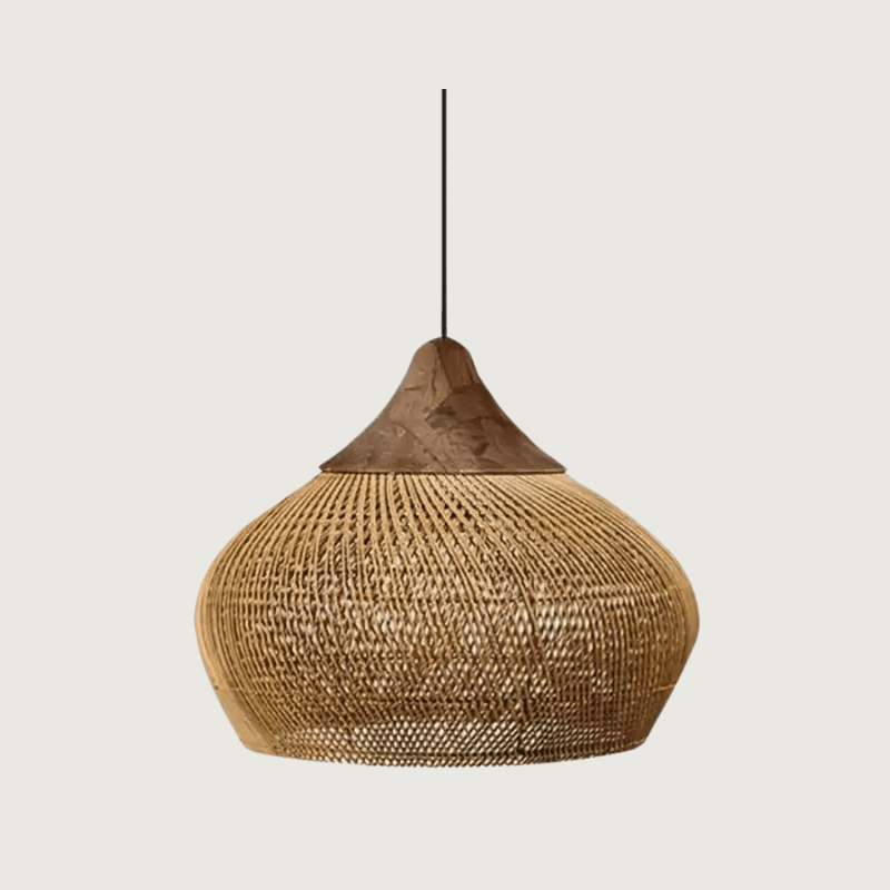 Boho Wicker Hanging Lamp for Cozy Home Decor NaLani