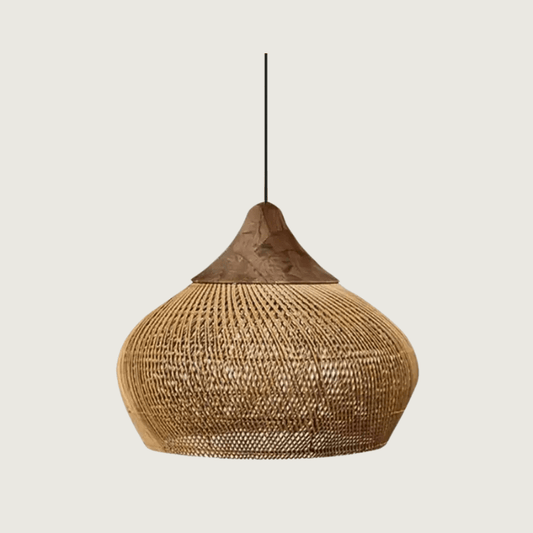 Boho Wicker Hanging Lamp for Cozy Home Decor NaLani