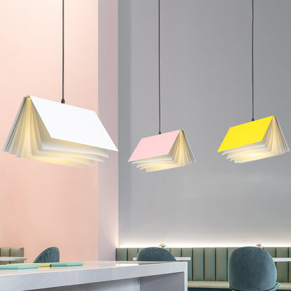 Book Shaped Macaron Pendant Lamp Cafe Light Metal Indoor NALANI