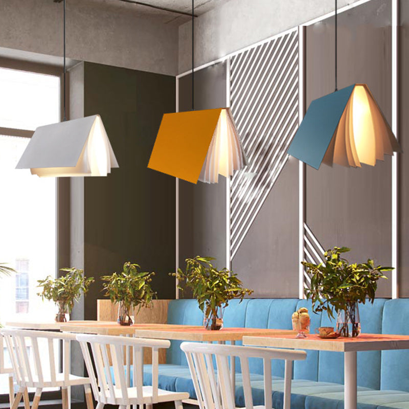 Book Shaped Macaron Pendant Lamp Cafe Light Metal Indoor NALANI