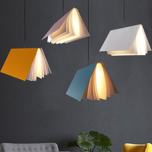 Book Shaped Macaron Pendant Lamp Cafe Light Metal Indoor NALANI