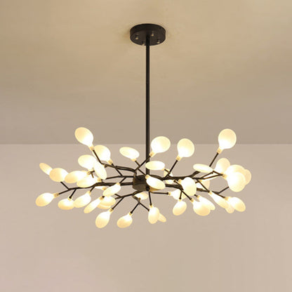 Branched Firefly Chandelier LED Pendant Light Modern Acrylic 30 Black A NALANI
