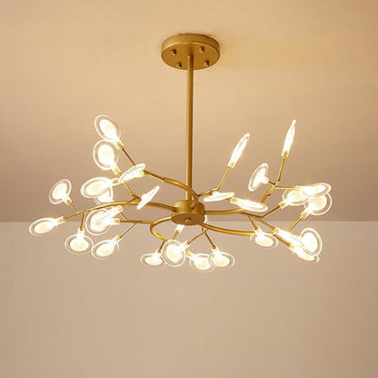 Branched Firefly Chandelier LED Pendant Light Modern Acrylic 30 Gold B NALANI