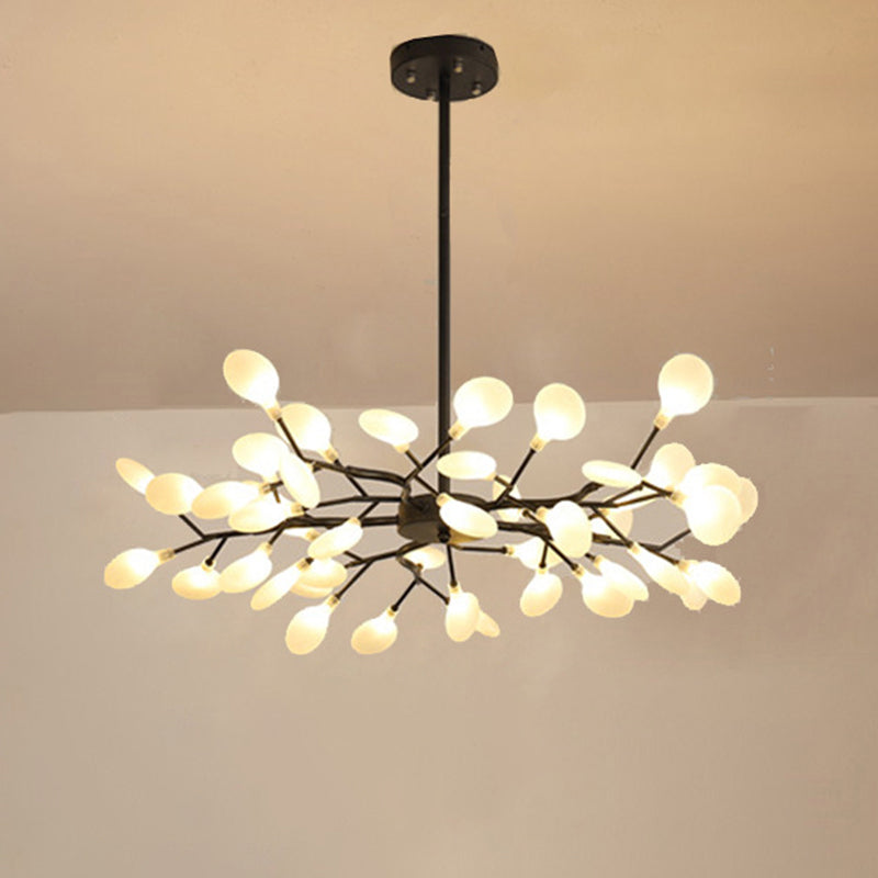 Branched Firefly Chandelier LED Pendant Light Modern Acrylic 45 Black A NALANI