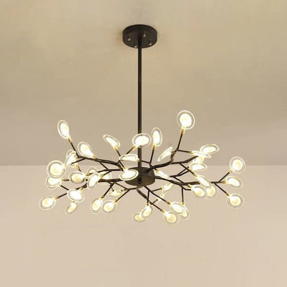 Branched Firefly Chandelier LED Pendant Light Modern Acrylic 45 Black B NALANI