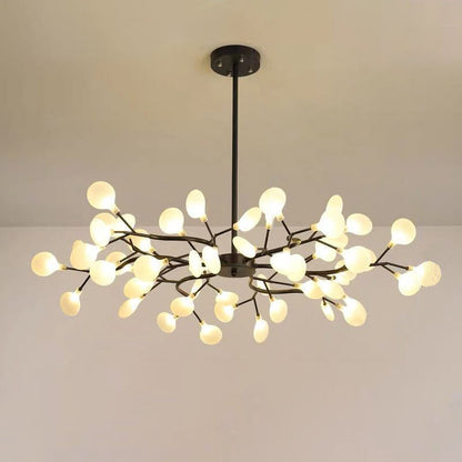 Branched Firefly Chandelier LED Pendant Light Modern Acrylic 54 Black A NALANI