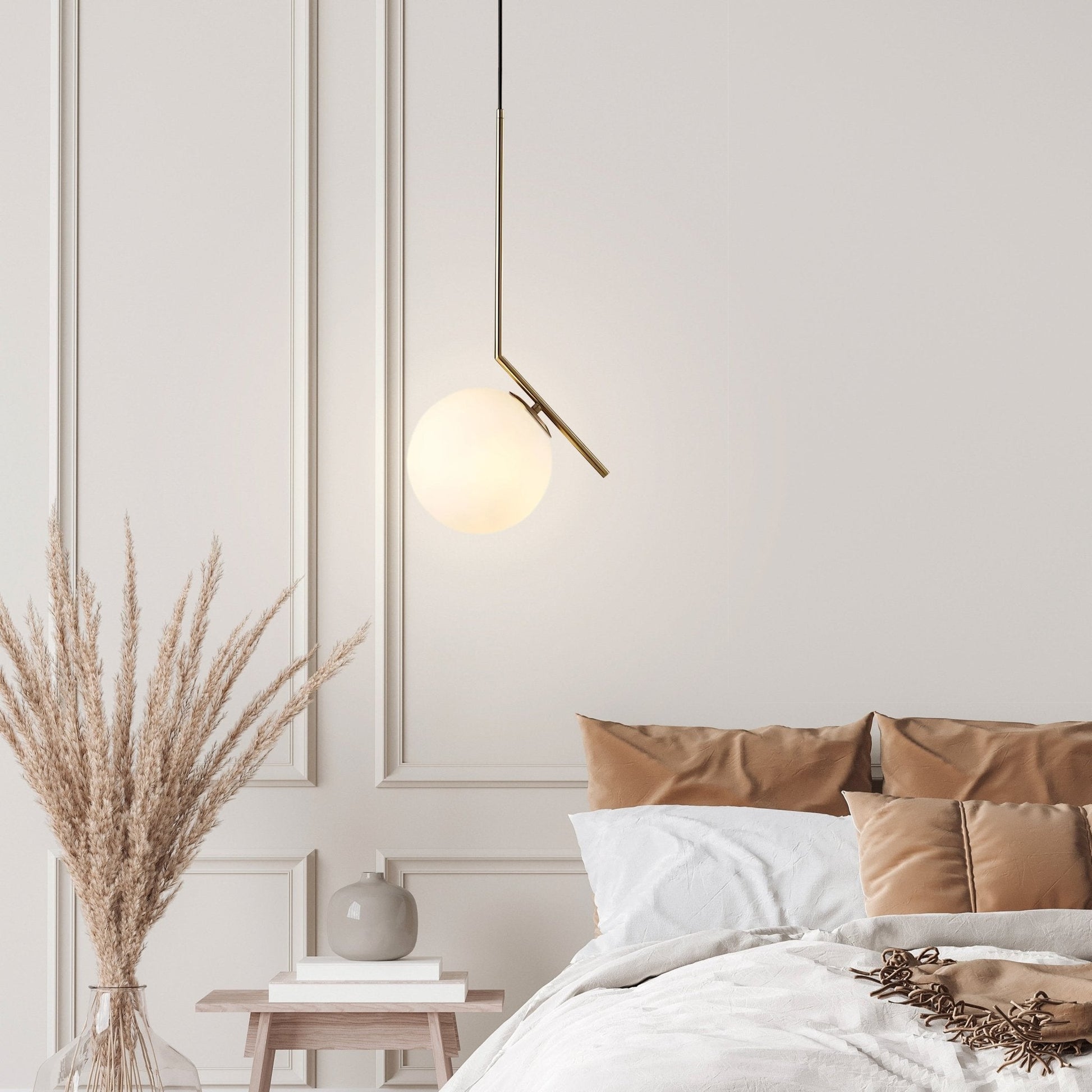Brass Finish Pendant Light for Elegant Interiors Home Decor NALANI