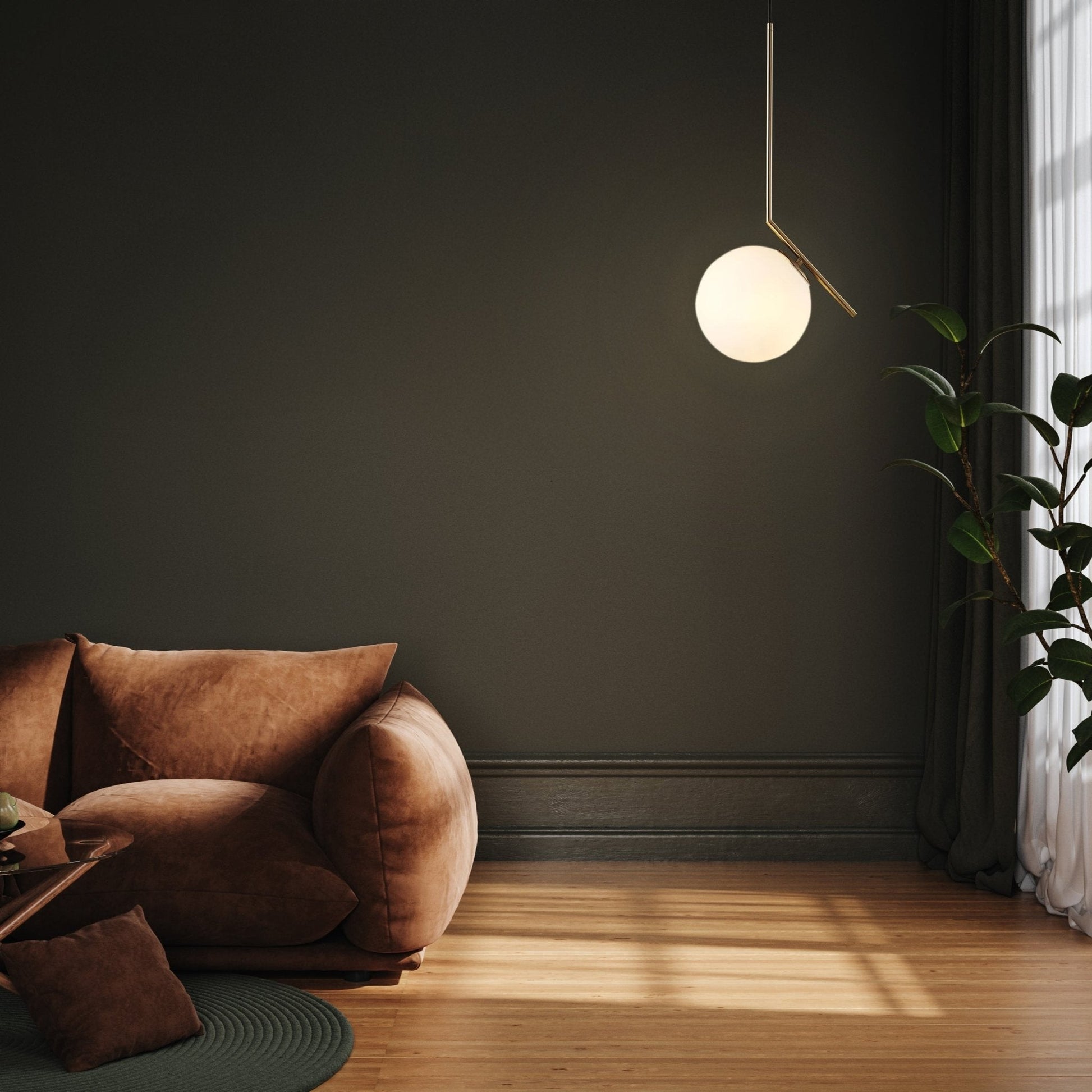 Brass Finish Pendant Light for Elegant Interiors Home Decor NALANI