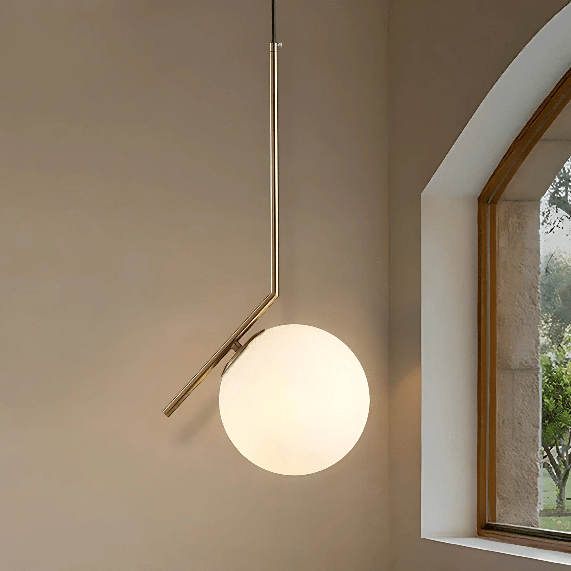 Brass Finish Pendant Light for Elegant Interiors Home Decor NALANI