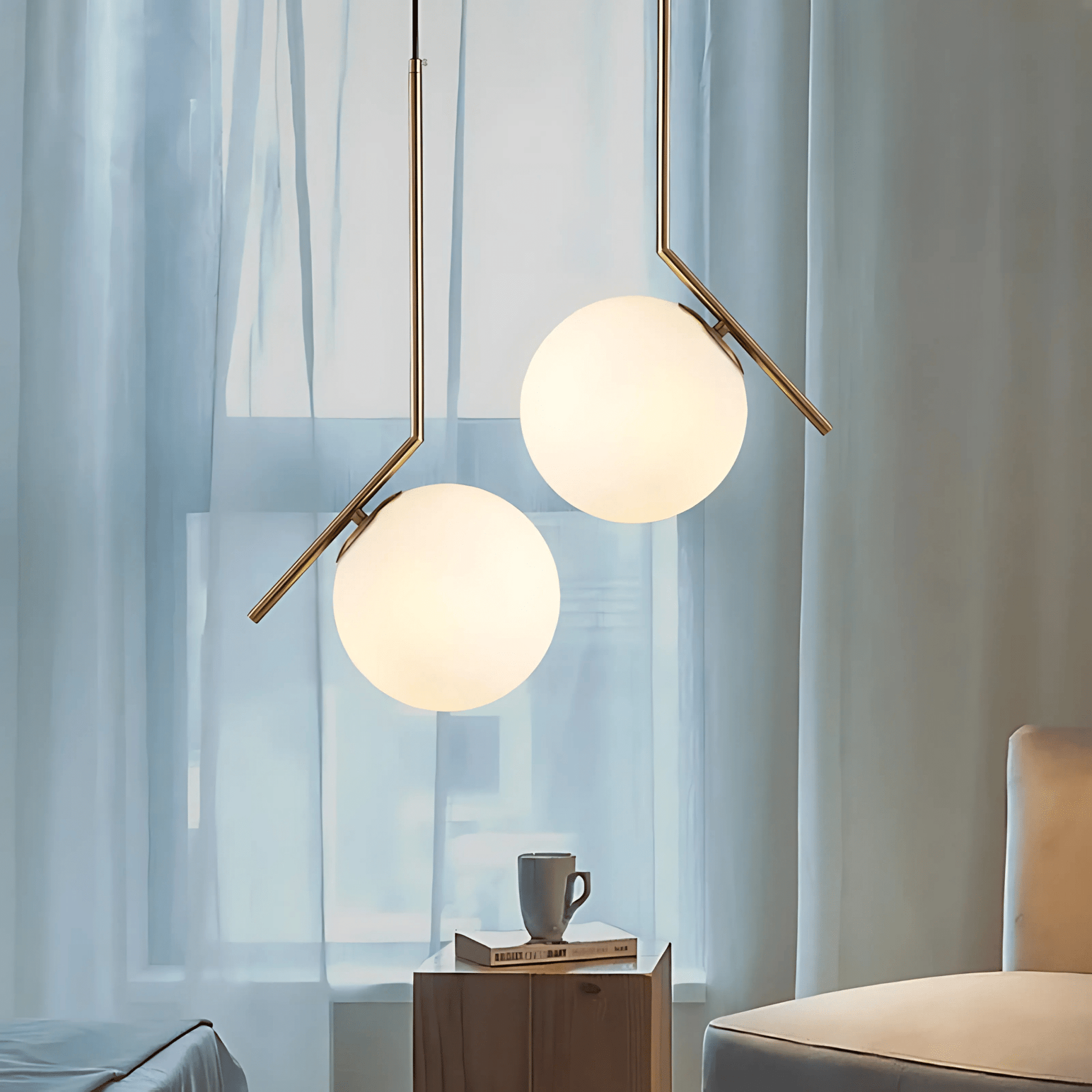 Brass Finish Pendant Light for Elegant Interiors Home Decor NALANI