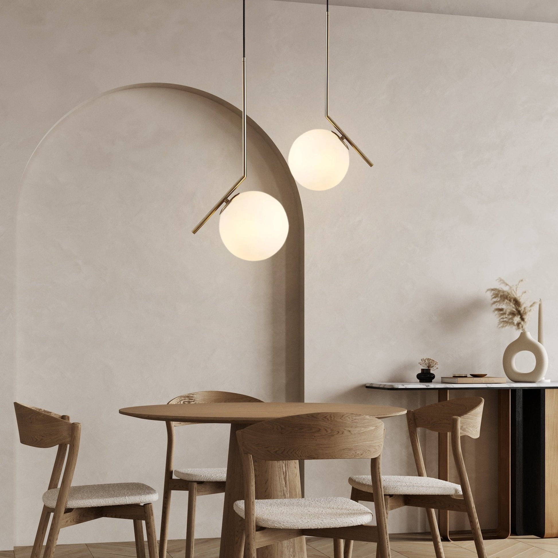 Brass Finish Pendant Light for Elegant Interiors Home Decor NALANI