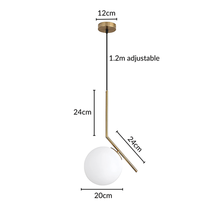 Brass Finish Pendant Light for Elegant Interiors Home Decor Brass 20cm NALANI