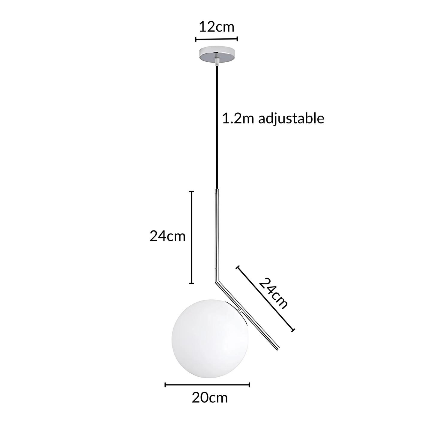 Brass Finish Pendant Light for Elegant Interiors Home Decor Chrome 20cm NALANI