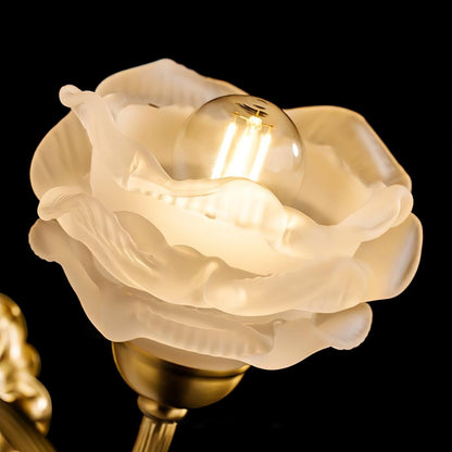 Brass Rose Wall Light Sconce Modern Vintage Home Lighting NALANI