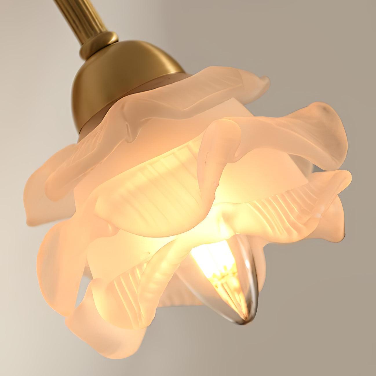 Brass Rose Wall Light Sconce Modern Vintage Home Lighting NALANI