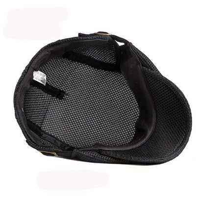 Breathable Mesh Chauffeur Beret Hat Flat Cap Lightweight NALANI