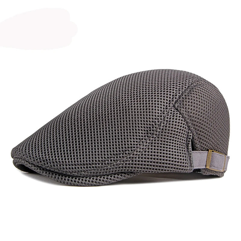 Breathable Mesh Chauffeur Beret Hat Flat Cap Lightweight NALANI