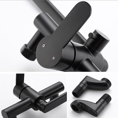 Bridge Style Kitchen Faucet Stainless Steel Swivel Spout NALANI
