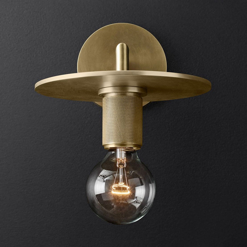 Bronze Armed Wall Sconce Modern Glass Shade Wall Lamp NALANI