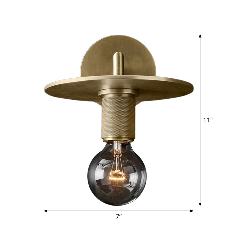 Bronze Armed Wall Sconce Modern Glass Shade Wall Lamp NALANI