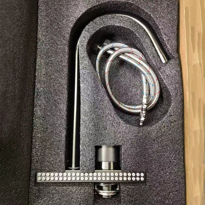 Brushed Nickel Kitchen Faucet With Swivel Spout Deck Mounted NALANI