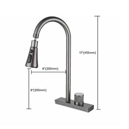 Brushed Nickel Kitchen Faucet With Swivel Spout Deck Mounted NALANI