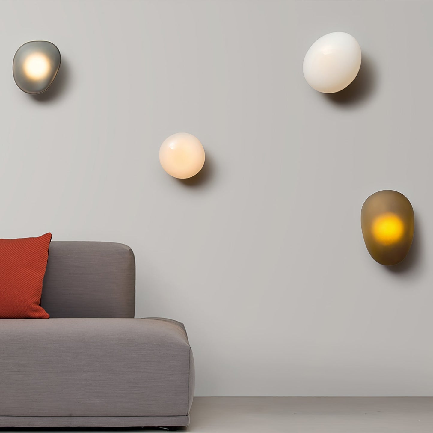 Bubble Glass Wall Lamp Modern Translucent Sculptural Light NALANI