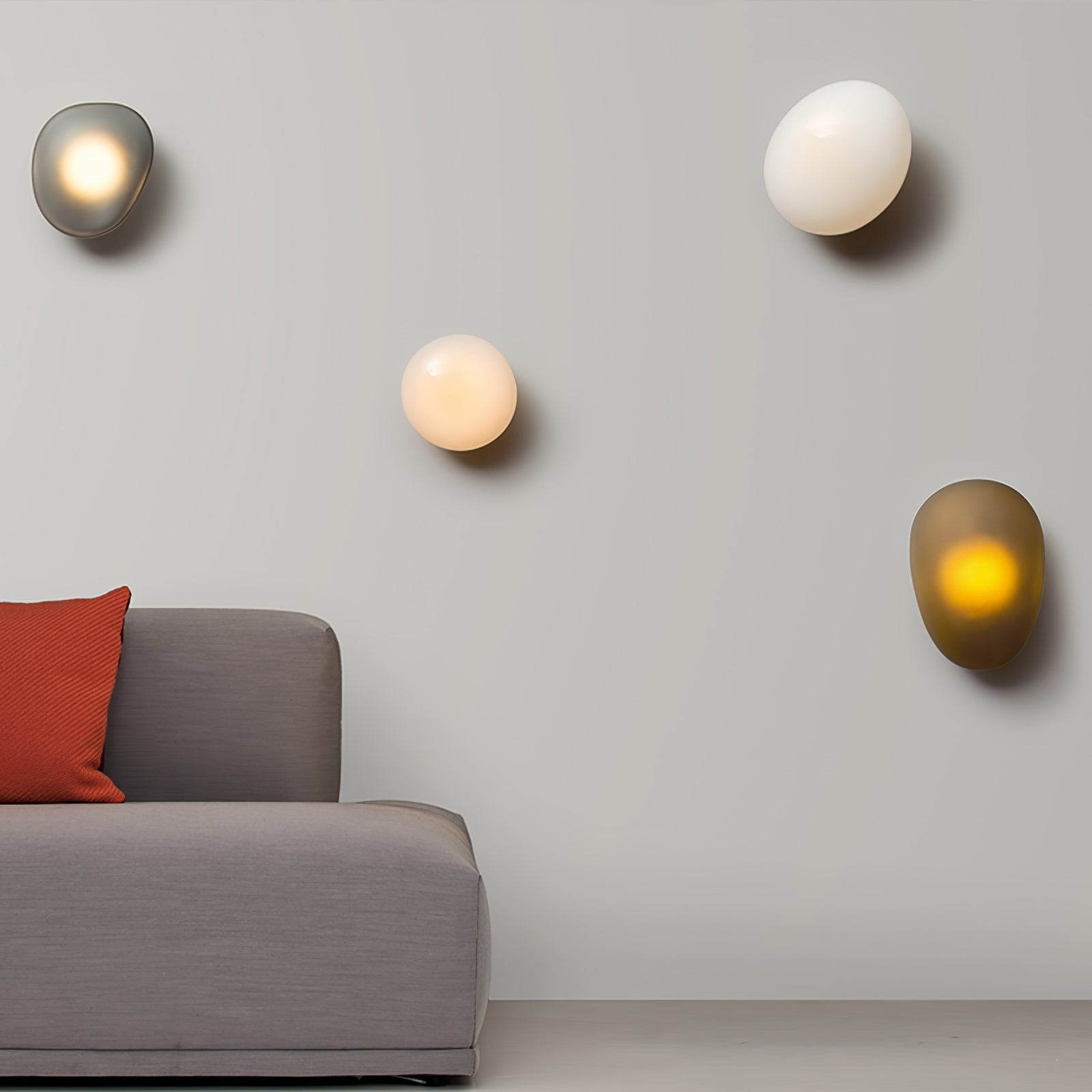 Bubble Glass Wall Lamp Modern Translucent Sculptural Light NALANI