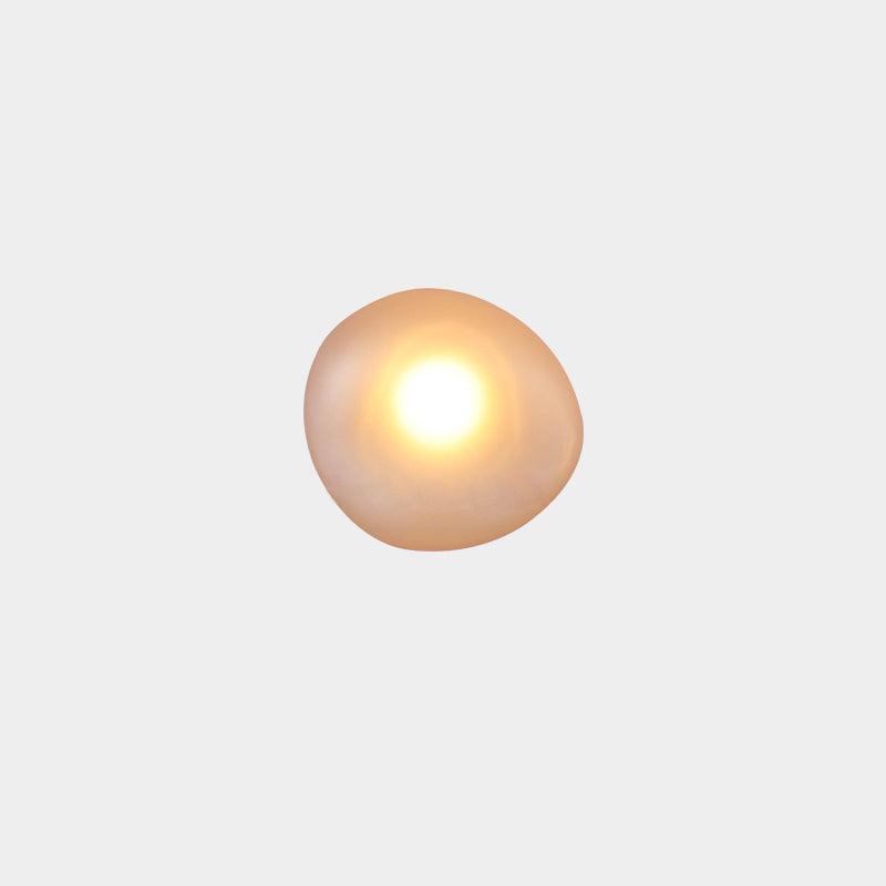 Bubble Glass Wall Lamp Modern Translucent Sculptural Light Model D: ∅ 8.6″ x H 8.6″ Dia 22cm x H 22cm Amber NALANI